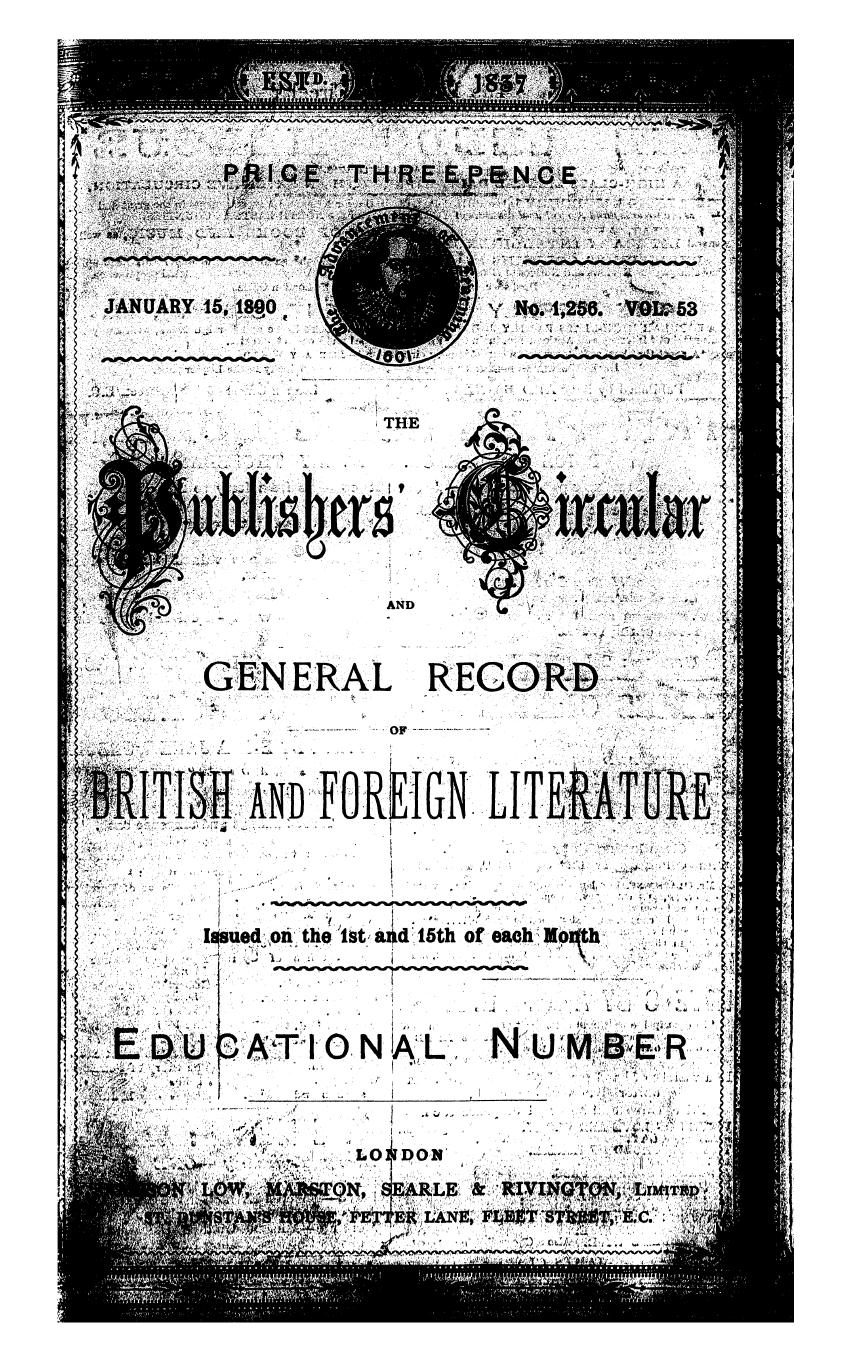 Publishers’ Circular (1880-1890): jS F Y, 1st edition: 1