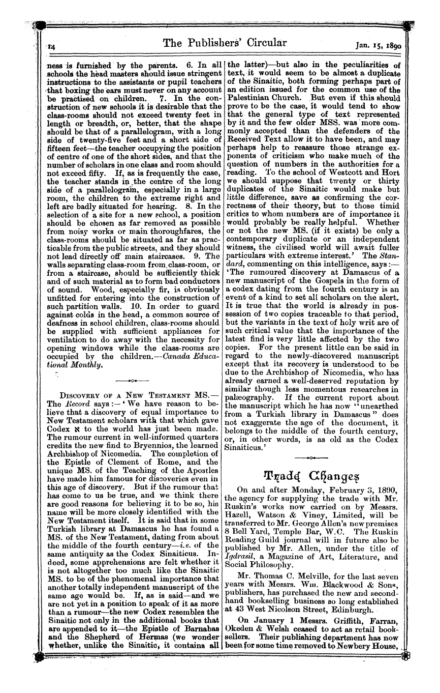 Publishers’ Circular (1880-1890): jS F Y, 1st edition: 16