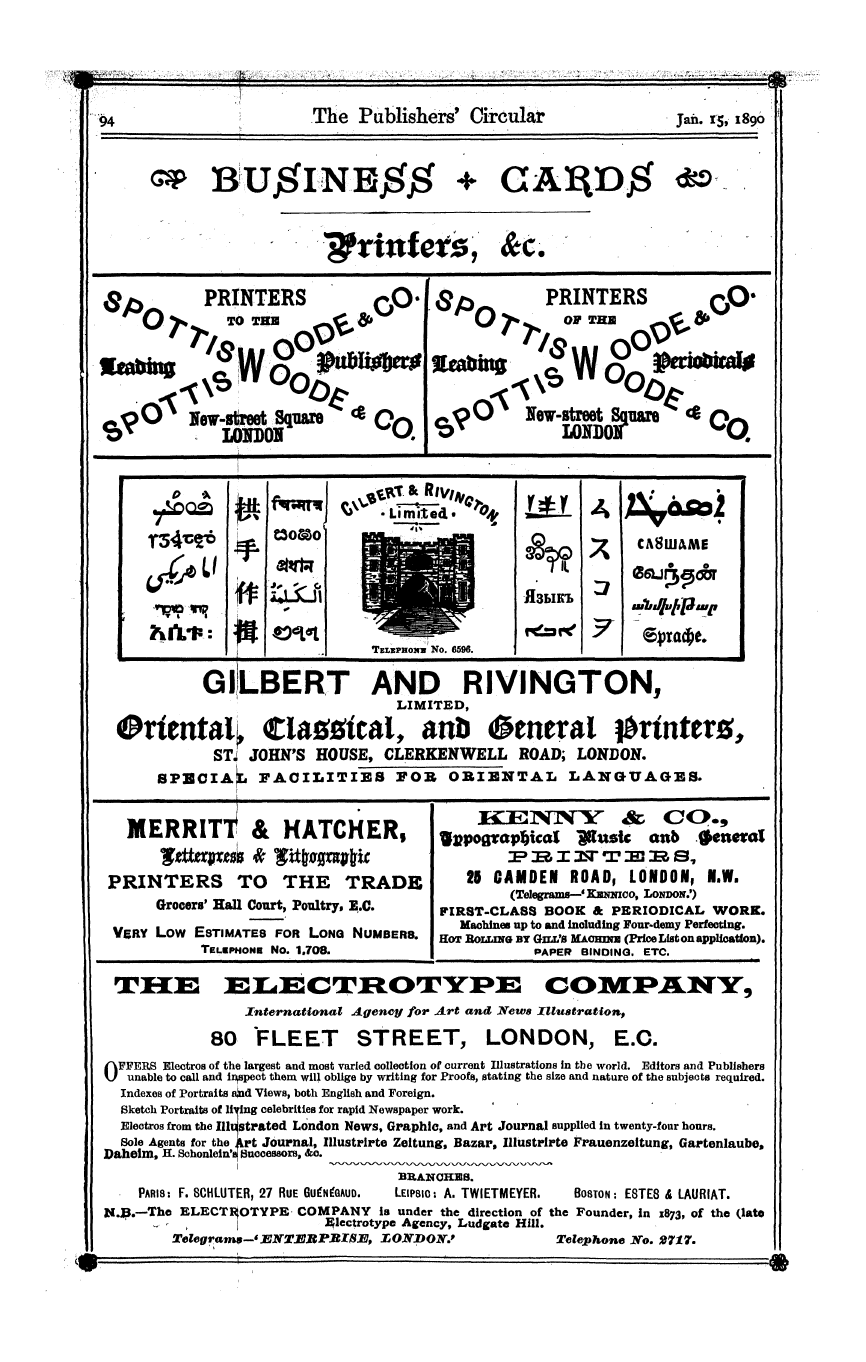 Publishers’ Circular (1880-1890): jS F Y, 1st edition - Ad09605