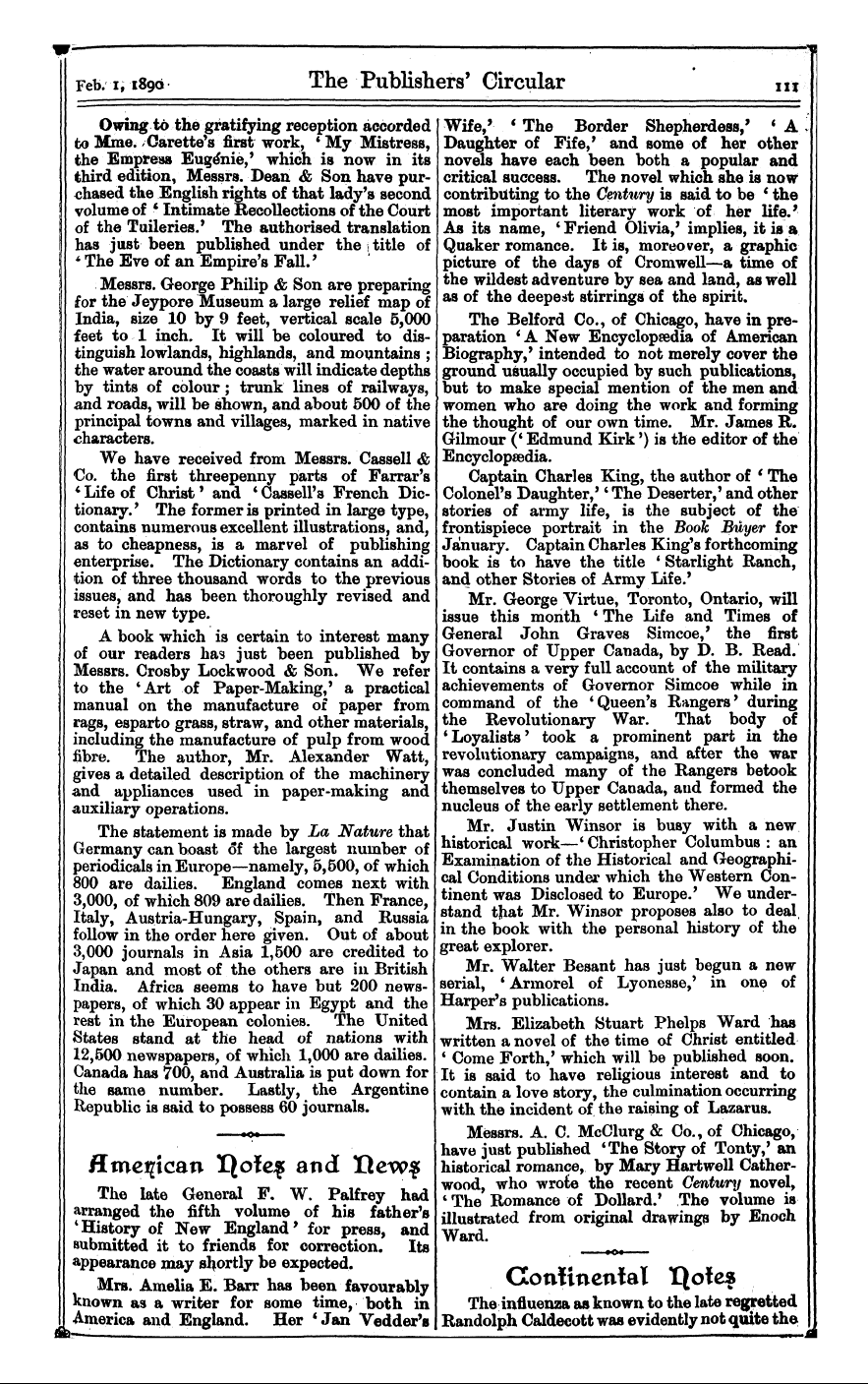 Publishers’ Circular (1880-1890): jS F Y, 1st edition - R 1 ^ R F«Nh. Thfi ¦—¦ #I Pn Ik Hi »¦¦ I...