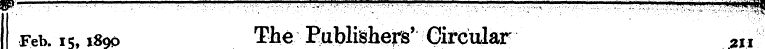 Feb. 151890 The Riblishqrs' Circular 2u ...