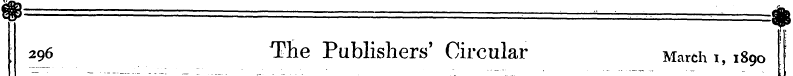 296 'The Publishers' Circular March 1,18...