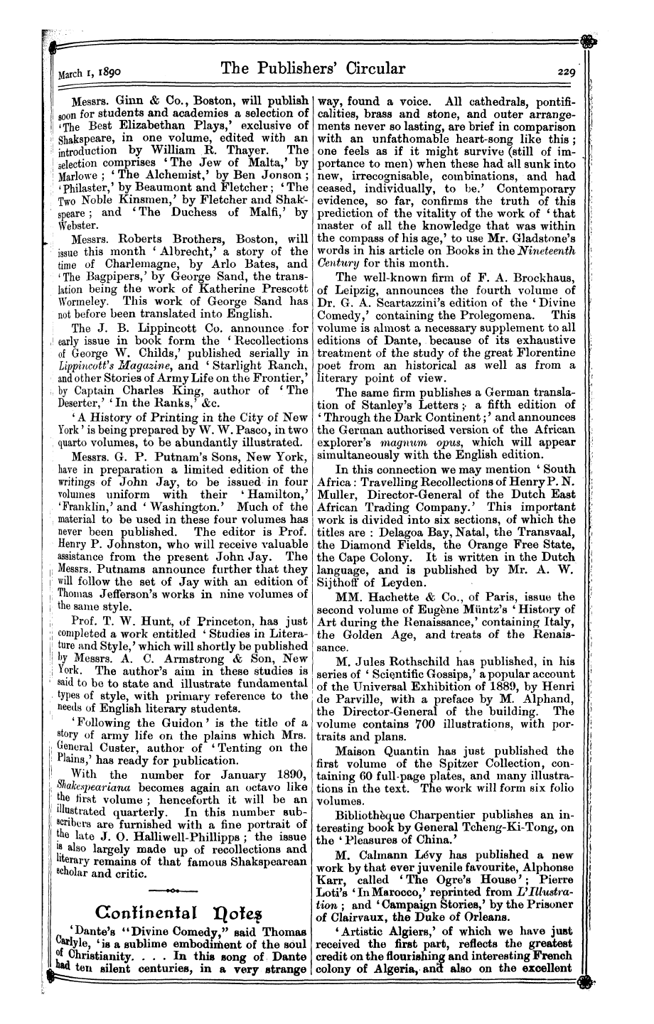 Publishers’ Circular (1880-1890): jS F Y, 1st edition: 11