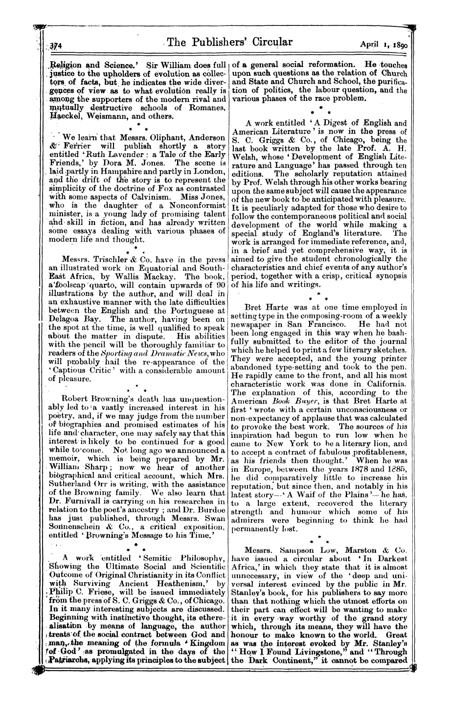 Publishers’ Circular (1880-1890): jS F Y, 1st edition - — —~ . . —,— -Jq 4 The Publishers' Circu...