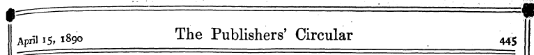 *— ' Sf April 15,1890 The PublishersCirc...