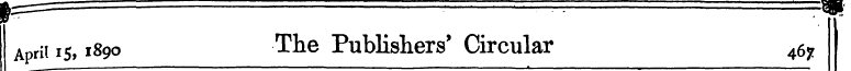 ^k ' tag, April 15,1890 The Publishers' ...