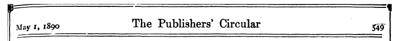 May i, 1890 The Publishers' Circular #9