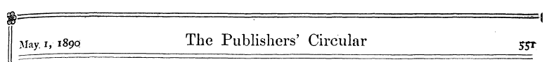 May. i, 1890. The Publishers' Circular ^...