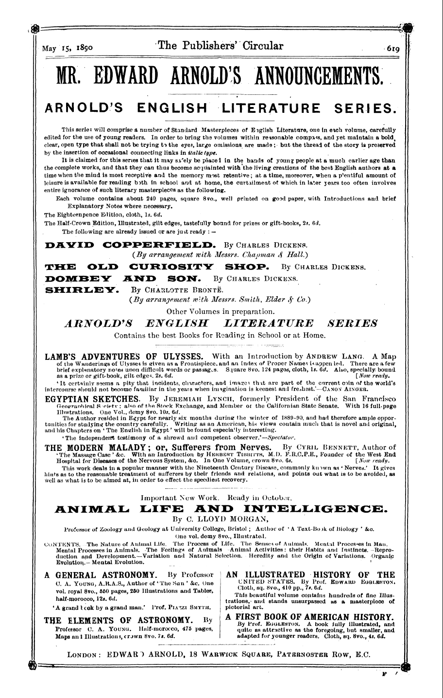 Publishers’ Circular (1880-1890): jS F Y, 1st edition: 69