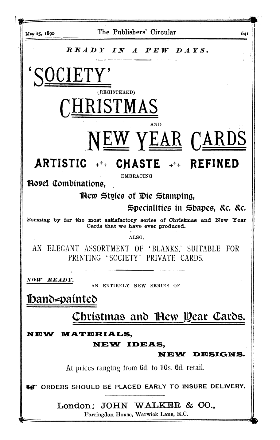 Publishers’ Circular (1880-1890): jS F Y, 1st edition: 91