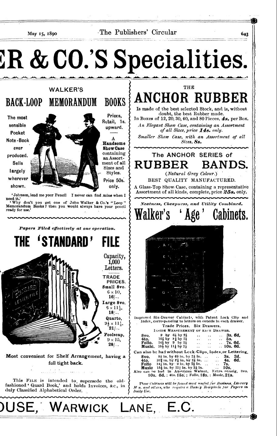 Publishers’ Circular (1880-1890): jS F Y, 1st edition - Ad09201