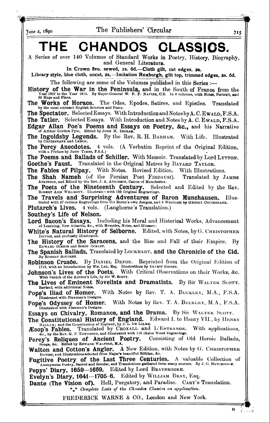 Publishers’ Circular (1880-1890): jS F Y, 1st edition: 27