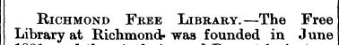 Richmond Free Library.—The Free ¦ Librar...