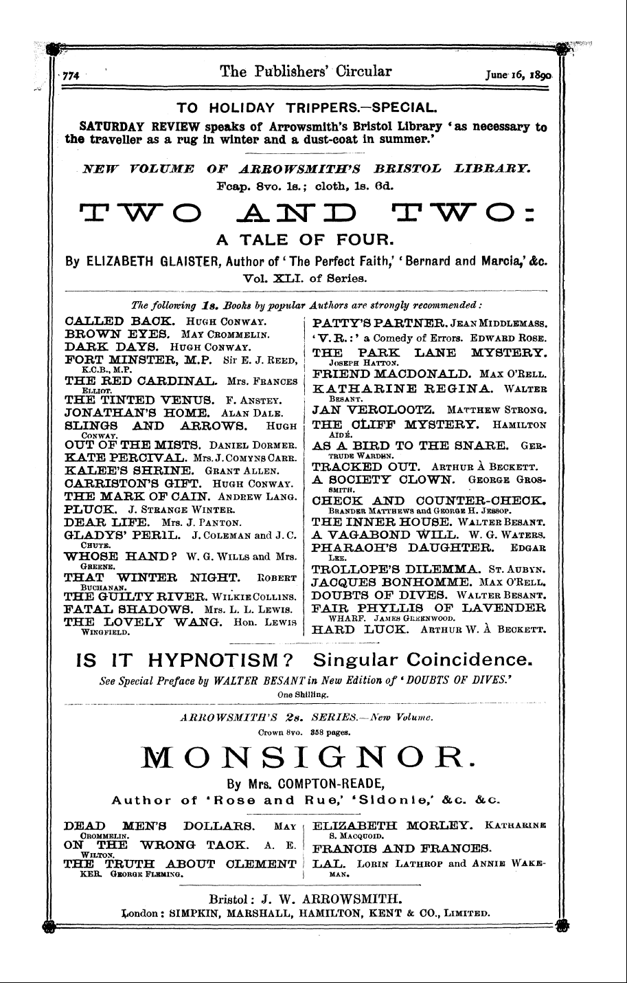 Publishers’ Circular (1880-1890): jS F Y, 1st edition: 36