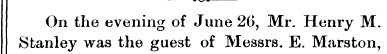 On the evening of June 26, Mr. Henry M. ...