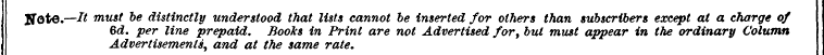 Not©,—It must 6d. be per distinctly line...