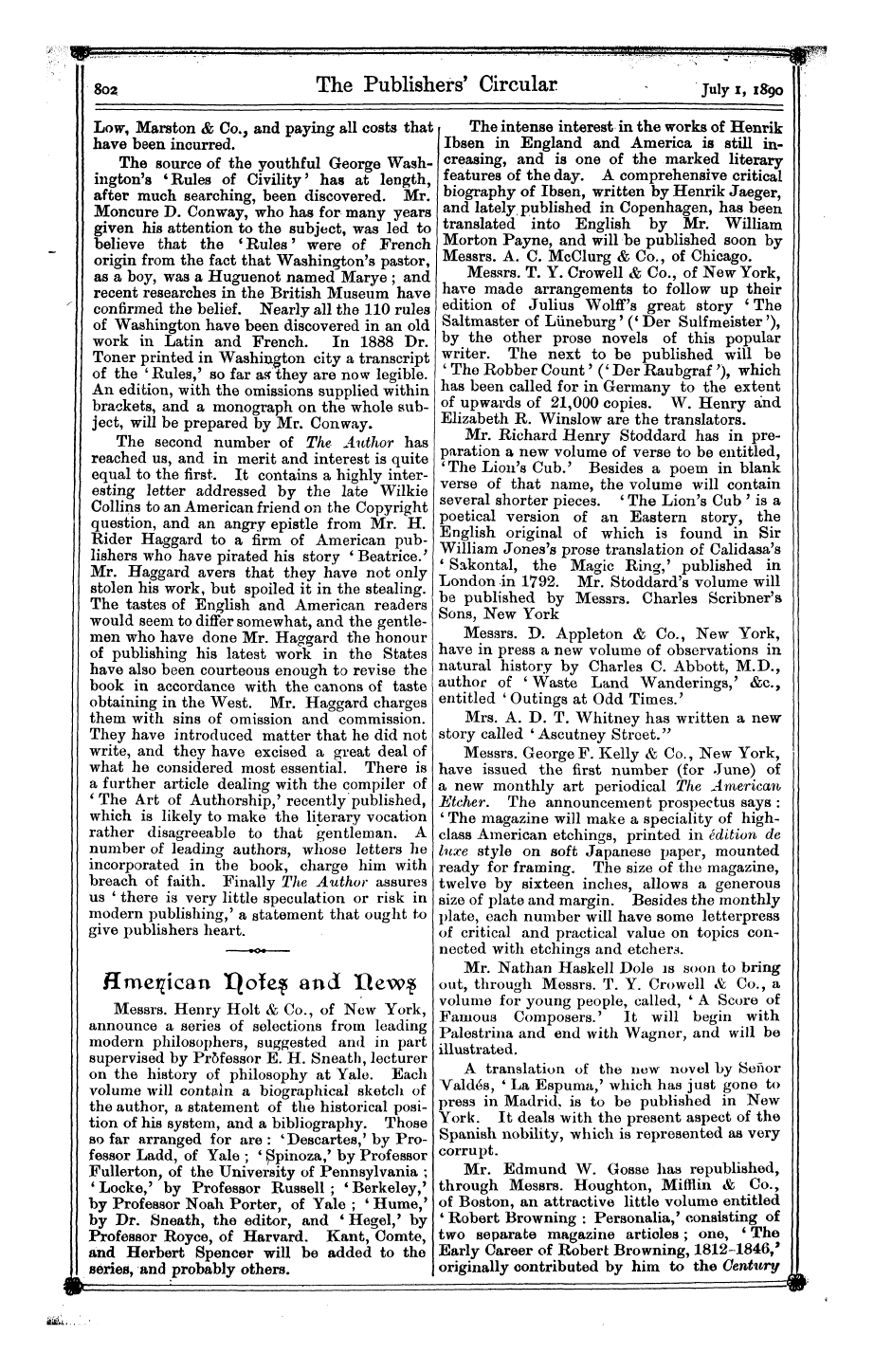 Publishers’ Circular (1880-1890): jS F Y, 1st edition: 8