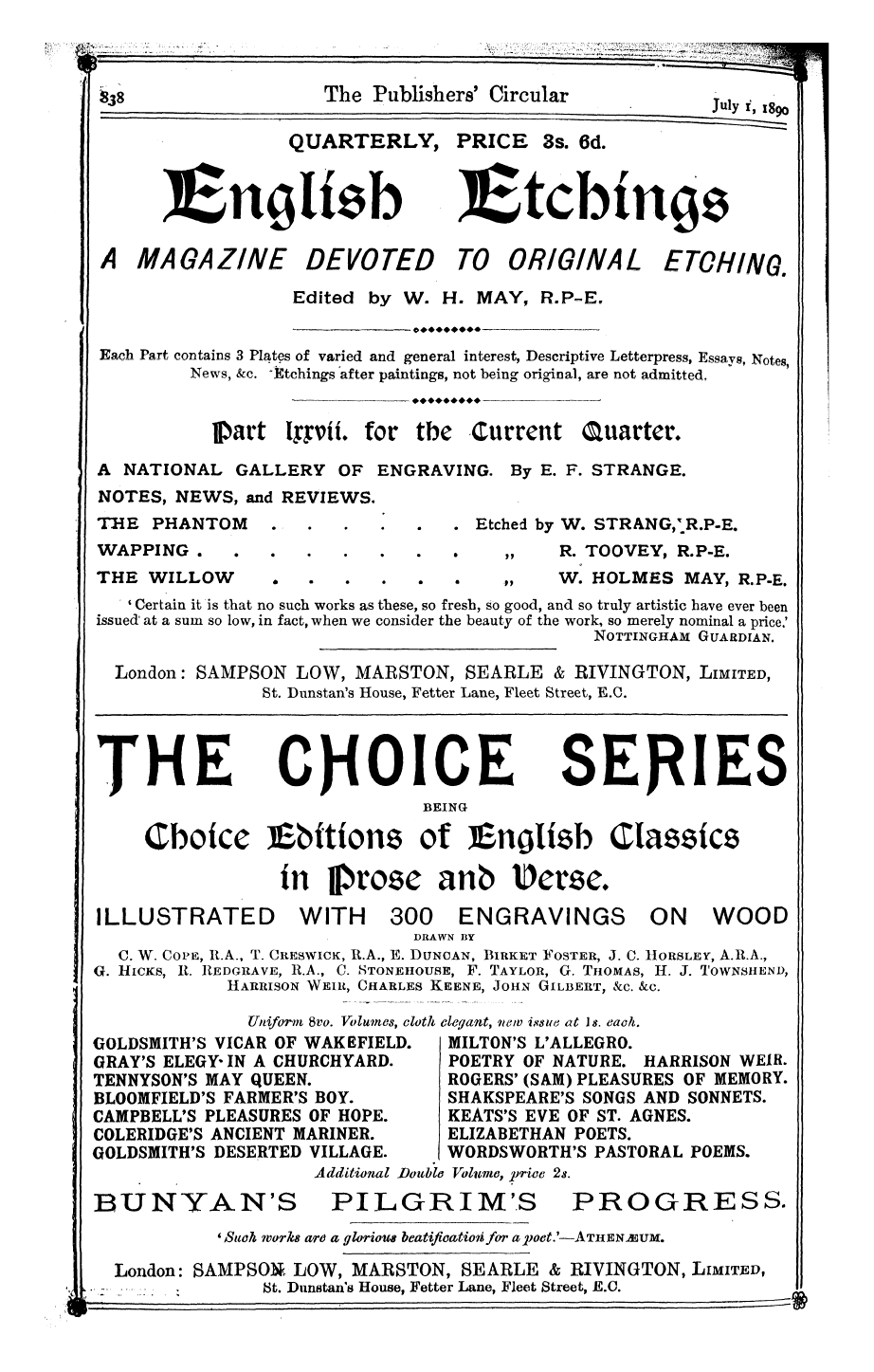 Publishers’ Circular (1880-1890): jS F Y, 1st edition - Ad04401