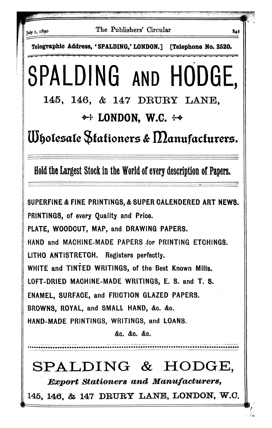 Publishers’ Circular (1880-1890): jS F Y, 1st edition: 47