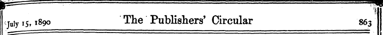 >iy 15,1890 The Publishers' Circular 863