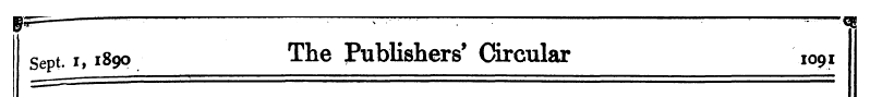 sept, i, 1890 The Publishers' Circular 1...