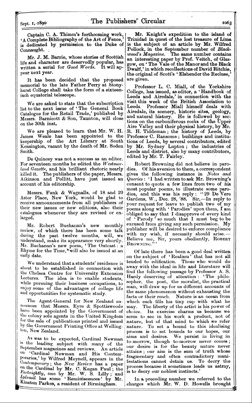 Publishers’ Circular (1880-1890): jS F Y, 1st edition: 7