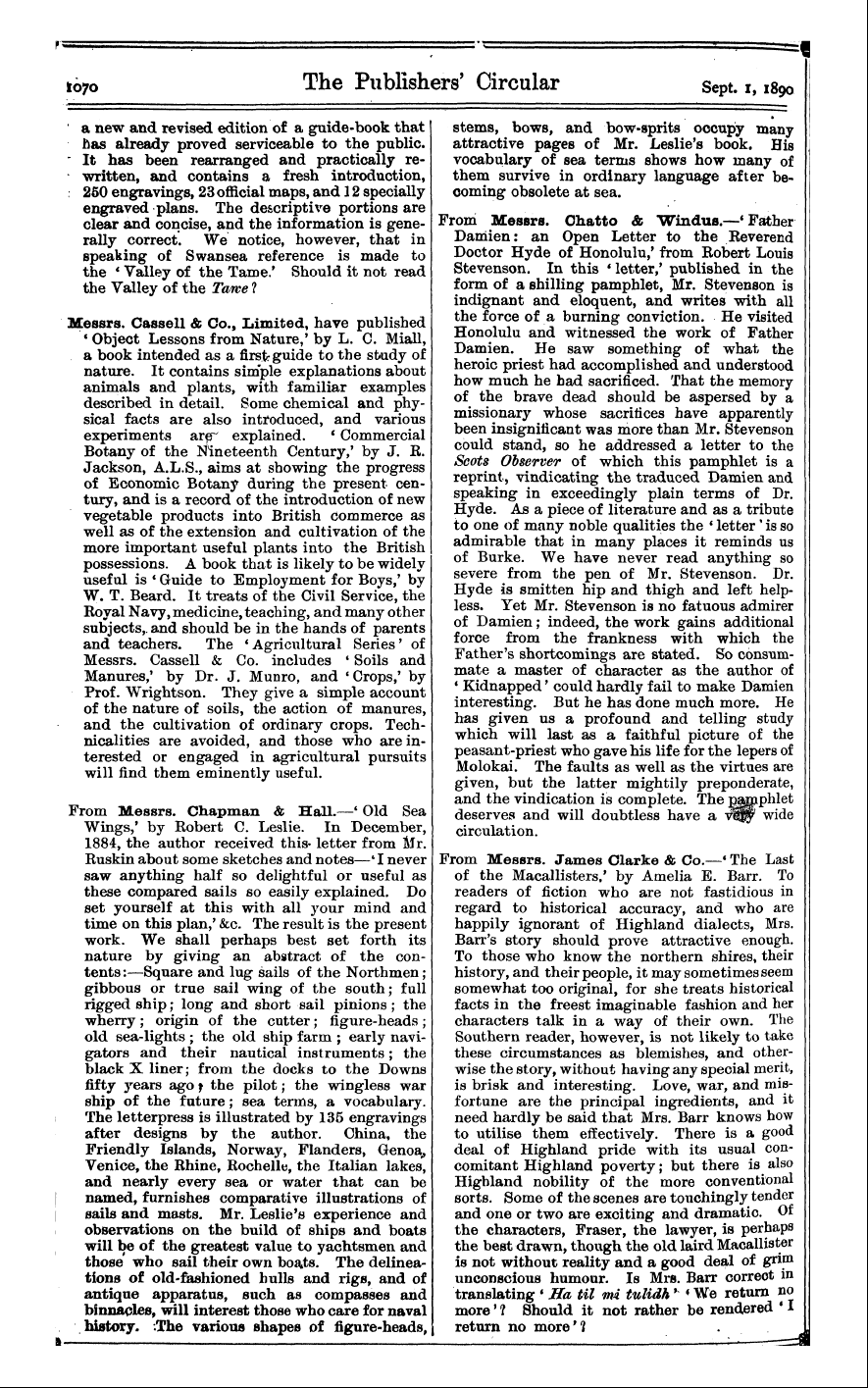 Publishers’ Circular (1880-1890): jS F Y, 1st edition - R ¦ ¦ ' - ¦ ' -. , ^ 1670 The Publishers...