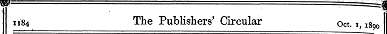 1184 The Publishers' Circular Oct. i, i8...