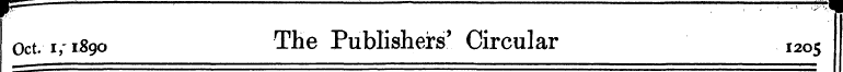 r : ' : i Oct. 1,1890 The PublishersCirc...