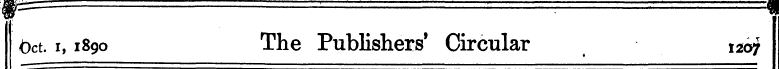 t>ct. i, 1890 The Publishers' Circular 1...