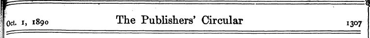 I Oct. i, 1890 The Publishers' Circular ...