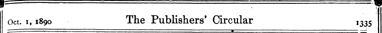 I- . ' =* Oct. i, 1890 The Publishers' C...
