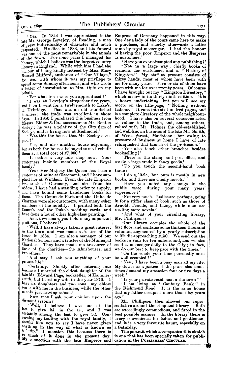 Publishers’ Circular (1880-1890): jS F Y, 1st edition: 13