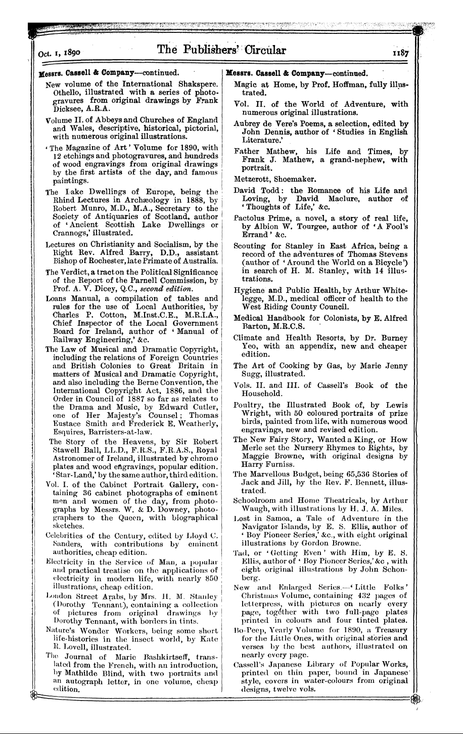 Publishers’ Circular (1880-1890): jS F Y, 1st edition - I P ^ — ~" ¦ ' ¦¦' ¦ ¦ """~ ' ' . ~~ V O...