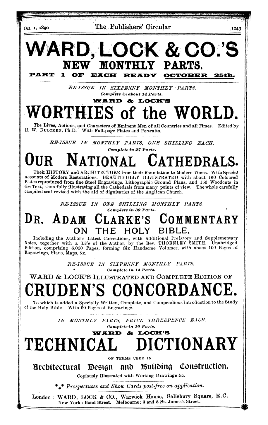 Publishers’ Circular (1880-1890): jS F Y, 1st edition: 85