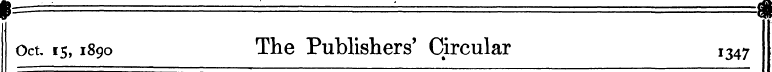 1= fl Oct. 15,1890 The Publishers' Circu...