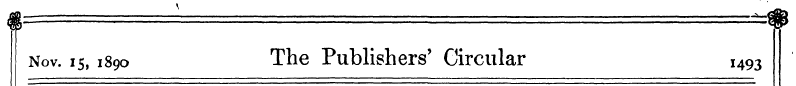 Nov. 15, 1890 The Publishers' Circular i...