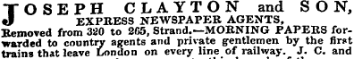 JOSEPH CLAYTON and SON, EXPRESS NEWSPAPE...