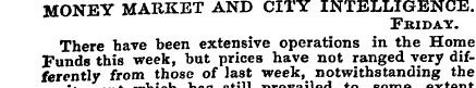 MONEY MARKET AND CITY INTELLIGENCE. Frid...