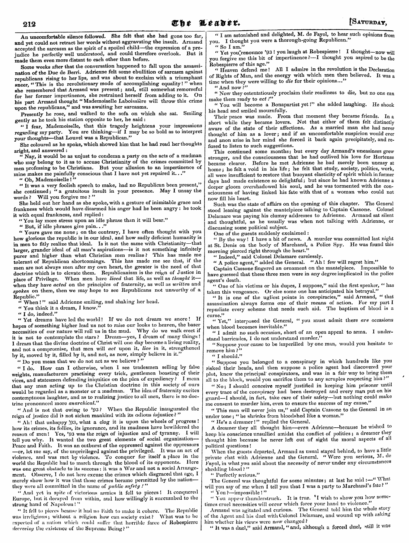 Leader (1850-1860): jS F Y, Country edition - The Apprenticeship Of Life. By G. H. Lew...