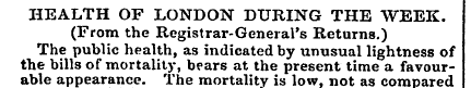 f L . l * | ' r L . . . HEALTH OF LONDON...