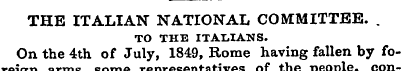 THE ITALIAN NATIONAL COMMITTEE. . TO THE...