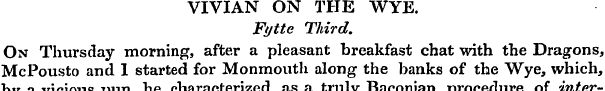 VIVIAN ON THE WYE. Ff/tte Third. On Thur...
