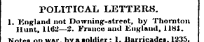 POLITICAL LETTERS. 1. England not Downin...