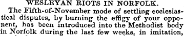 WESLEYAN RIOTS IN NORFOLK. The Fifth-of-...