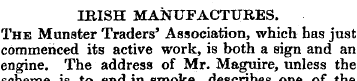 IRISH MANUFACTURES. The Munster Traders'...