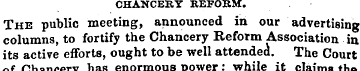 CHANCERY REFORM. The public meeting, ann...