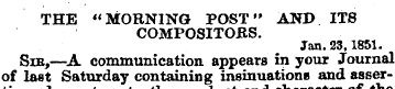 THE "MORNING POST" AND ITS COMPOSITORS. ...
