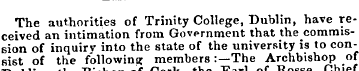 The authorities of Trinity College, Dubl...