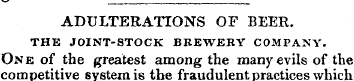 ADULTERATIONS OF BEER. THE JOINT-STOCK B...